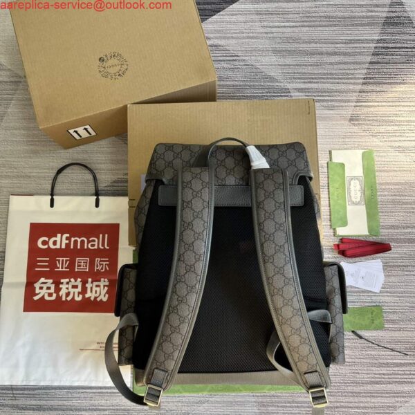 Replica Gucci 598140 Ophidia GG medium backpack Grey 3