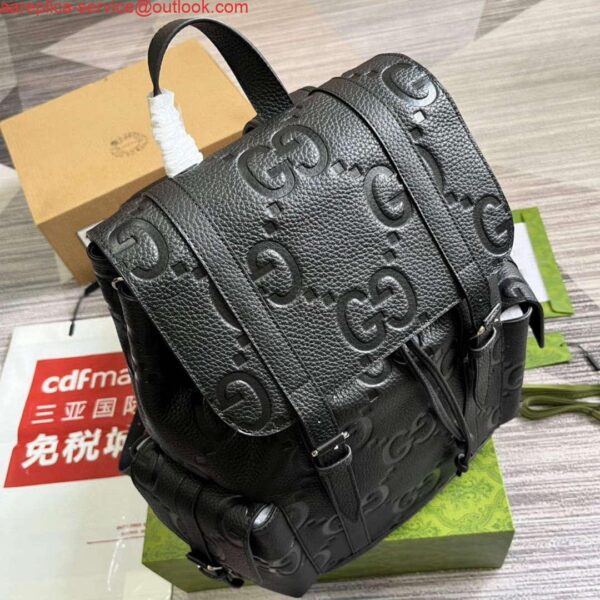 Replica Gucci 625770 Jumbo GG Backpack Black 5