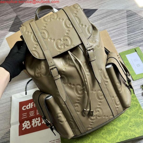 Replica Gucci 625770 Jumbo GG Backpack Taupe 5