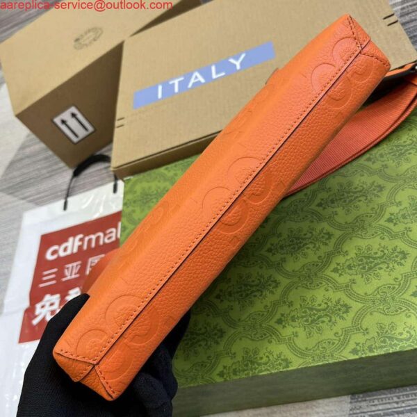 Replica Gucci 696009 Jumbo GG Medium Messenger Bag Orange 7