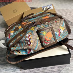 Replica Gucci 645051 Disney x Gucci Donald Duck Medium Backpack Brown 2