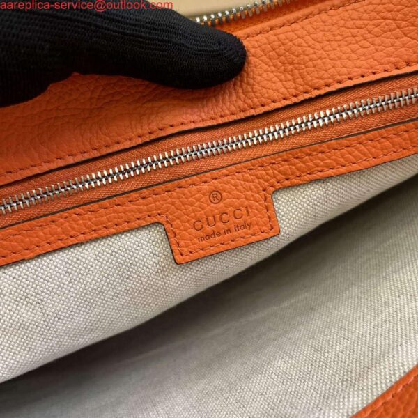 Replica Gucci 696009 Jumbo GG Medium Messenger Bag Orange 8