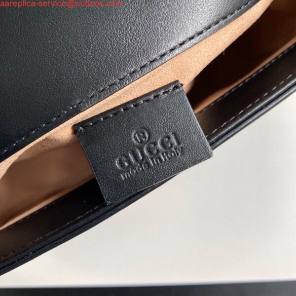 Replica Gucci ‎547260 GG Marmont Mini Top Handle Bag Black 10