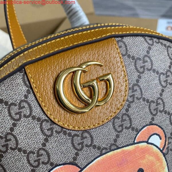 Replica Gucci 647816 KAI x Gucci Teddy Bear Print Backpack Yellow 6