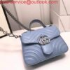 Replica Gucci ‎547260 GG Marmont Mini Top Handle Bag Black