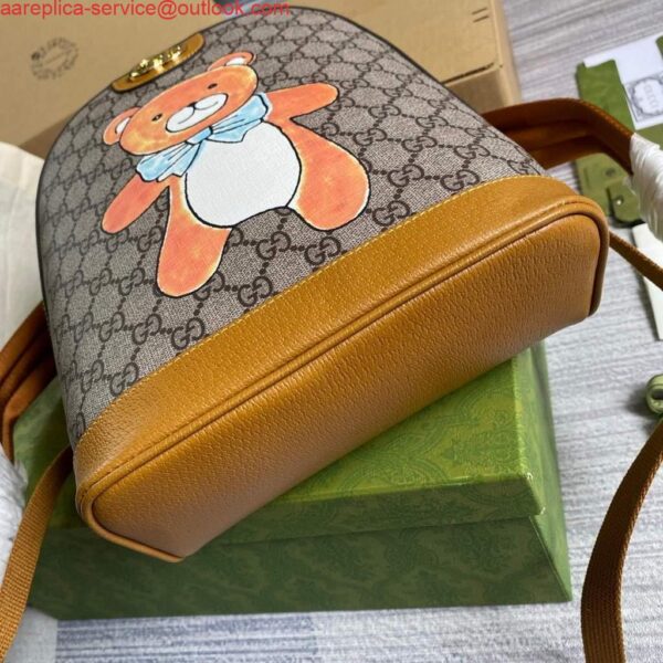 Replica Gucci 647816 KAI x Gucci Teddy Bear Print Backpack Yellow 9