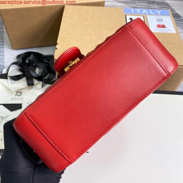 Replica Gucci ‎547260 GG Marmont Mini Top Handle Bag Red 8