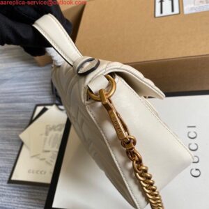 Replica Gucci ‎547260 GG Marmont Mini Top Handle Bag White 2