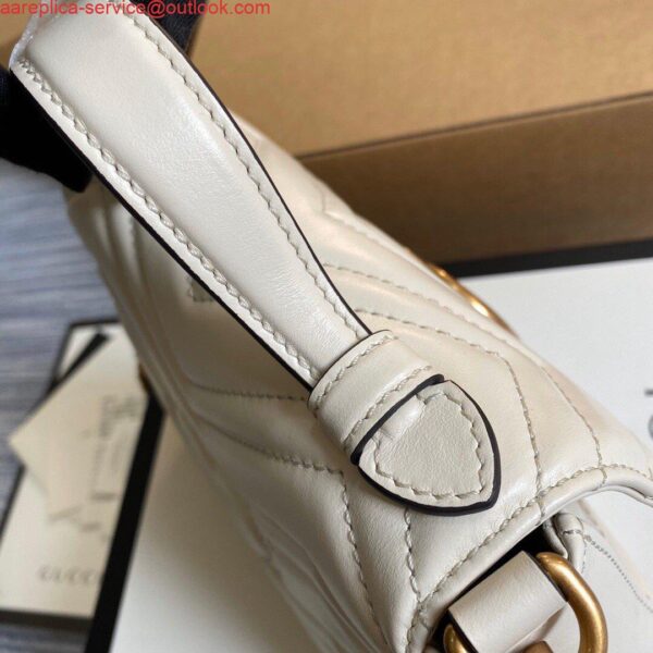 Replica Gucci ‎547260 GG Marmont Mini Top Handle Bag White 5