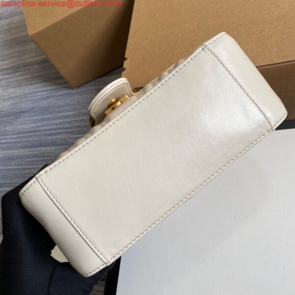 Replica Gucci ‎547260 GG Marmont Mini Top Handle Bag White 8