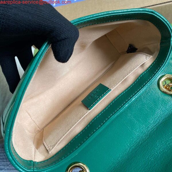 Replica Gucci 446744 GG Marmont Mini Matelassé Shoulder Bag Green 10