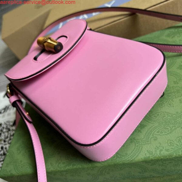 Replica Gucci 702106 Bamboo Mini Handbag Pink 7