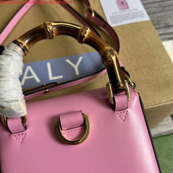 Replica Gucci 702106 Bamboo Mini Handbag Pink 8