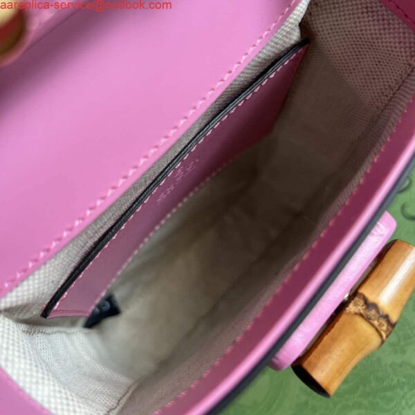 Replica Gucci 702106 Bamboo Mini Handbag Pink 10