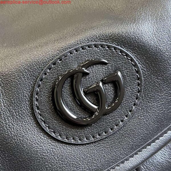 Replica Gucci 725657 Backpack With Tonal Double G Black 7