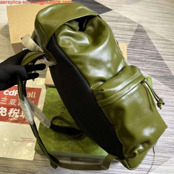 Replica Gucci 725657 Backpack With Tonal Double G Forest green 4