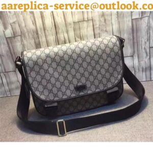 Replica Gucci medium messenger bag 201732 brown leather trim