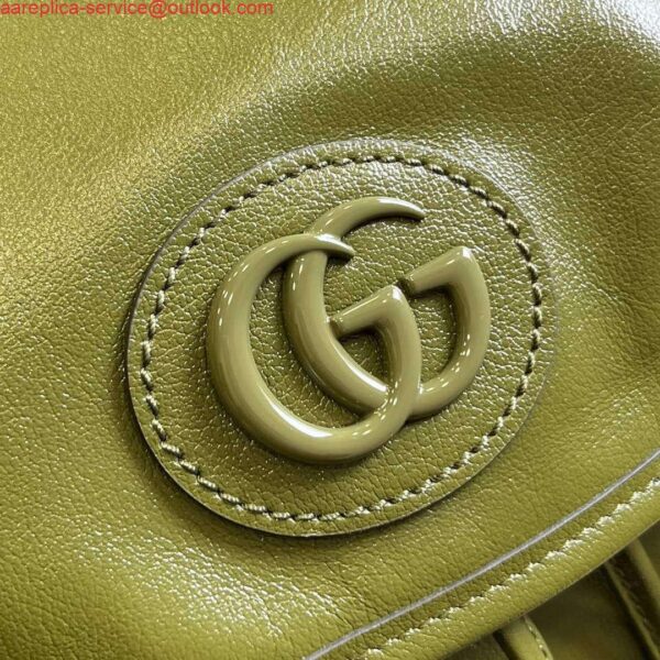 Replica Gucci 725657 Backpack With Tonal Double G Forest green 7