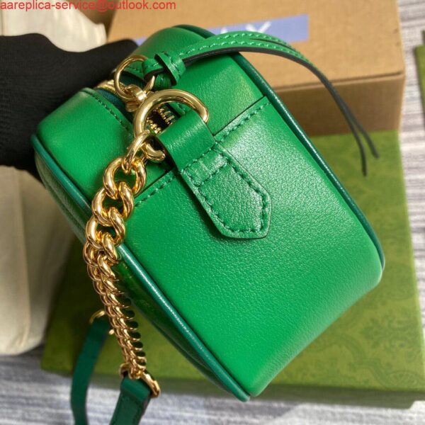 Replica Gucci 447632 GG Marmont Small Shoulder Bag Green 5