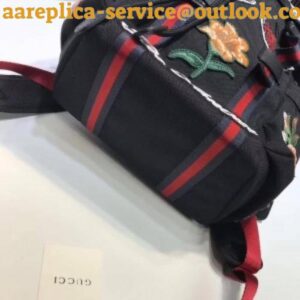 Replica Gucci Black Backpack With Embroidery 2