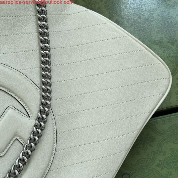 Replica Gucci 751516 Blondie Medium Tote bag in White leather 8