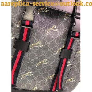 Replica Gucci Black Soft GG Supreme Tigers Backpack 2