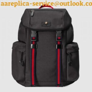 Replica Gucci Black Techno Canvas Large Backpack