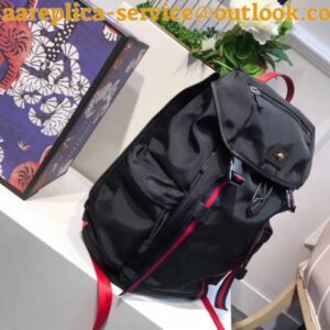 Replica Gucci Black Techno Canvas Large Backpack 2