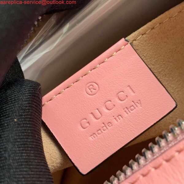 Replica Gucci 448065 GG Marmont Matelassé Mini Bag Pink 10