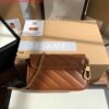 Replica Gucci 476433 GG Marmont Matelassé Leather Super Mini Bag Black