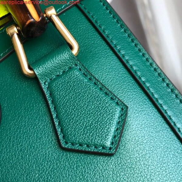 Replica Gucci Diana Mini tote bag top handle bag Gucci 655661 Green 8