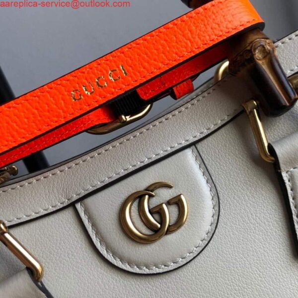 Replica Gucci Diana Mini tote bag top handle bag Gucci ‎655661 White 5