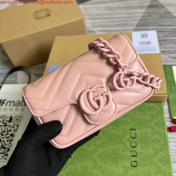 Replica Gucci 699757 GG Marmont Belt Bag Light pink 5