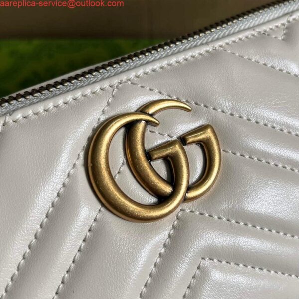 Replica Gucci 739166 GG Marmont shoulder bag White 5