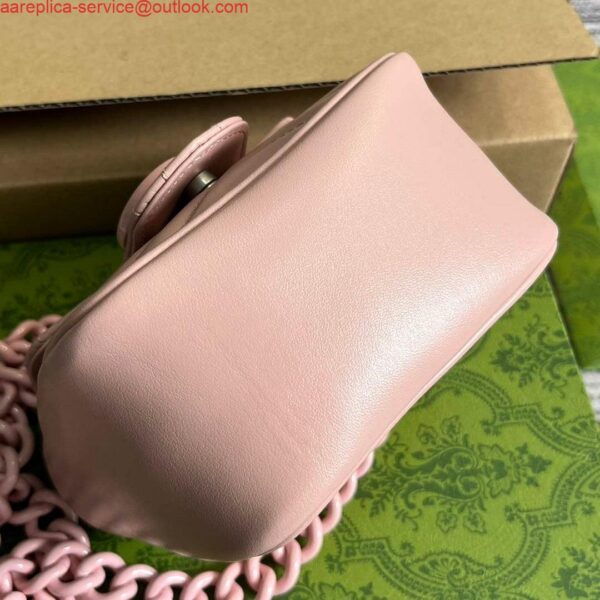 Replica Gucci 739599 GG Marmont Belt Bag Light pink 5