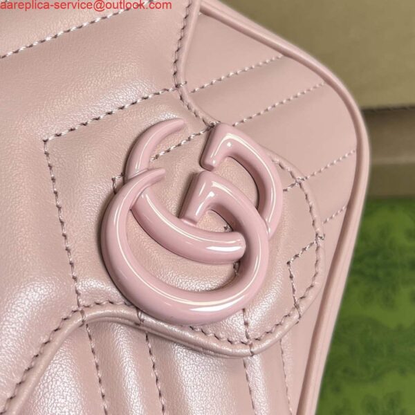 Replica Gucci 739599 GG Marmont Belt Bag Light pink 6