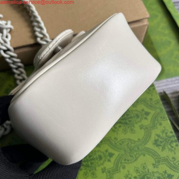 Replica Gucci 739599 GG Marmont Belt Bag White 5