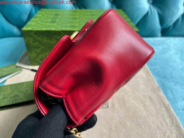 Replica Gucci 739682 GG Marmont Matelassé mini tote bag Red 4