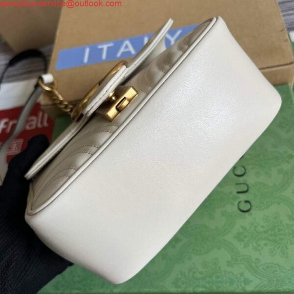 Replica Gucci 739682 GG Marmont Matelassé mini tote bag White 6