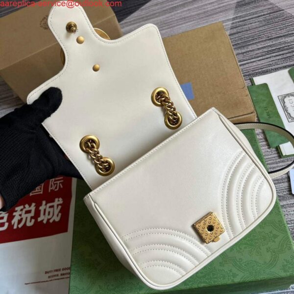 Replica Gucci 739682 GG Marmont Matelassé mini tote bag White 8