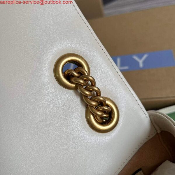 Replica Gucci 739682 GG Marmont Matelassé mini tote bag White 7