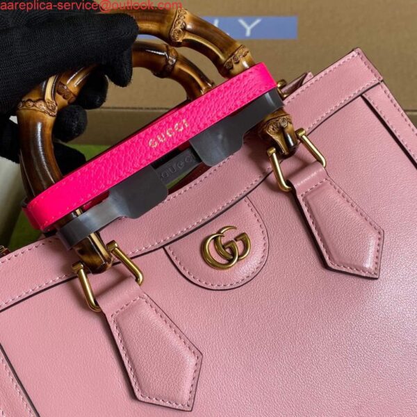 Replica Gucci Diana small tote bag top handle bag 660195 Pink 7