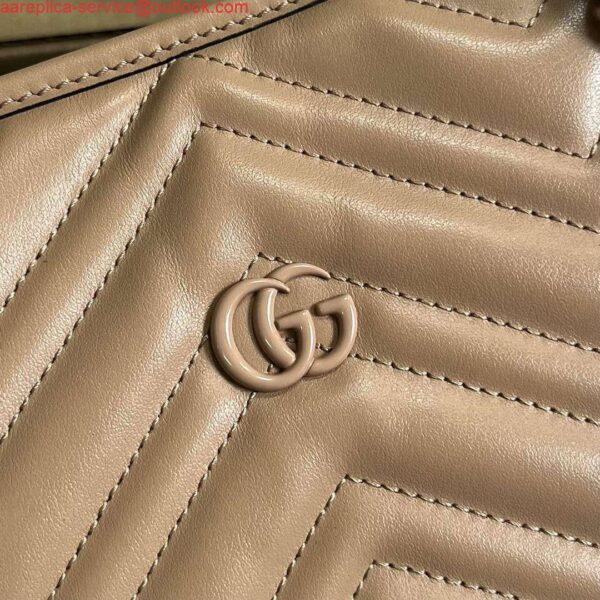 Replica Gucci 739684 GG Marmont Large Tote Bag Rose beige 6