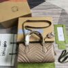 Replica Gucci 746319 GG Marmont Small Top Handle Bag Green