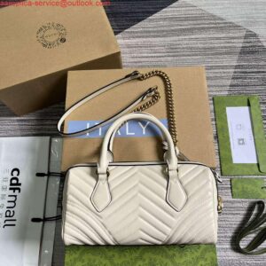 Replica Gucci 746319 GG Marmont Small Top Handle Bag White