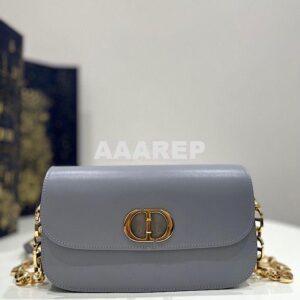 Replica Dior 30 Montaigne Avenue Bag in Ethereal Gray Box Calfskin M92