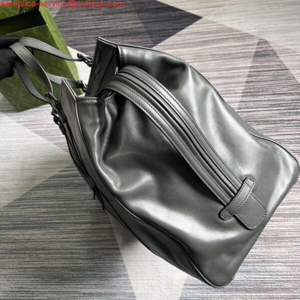 Replica Gucci 725683 Large Tote Bag With Tonal Double G Gray 4