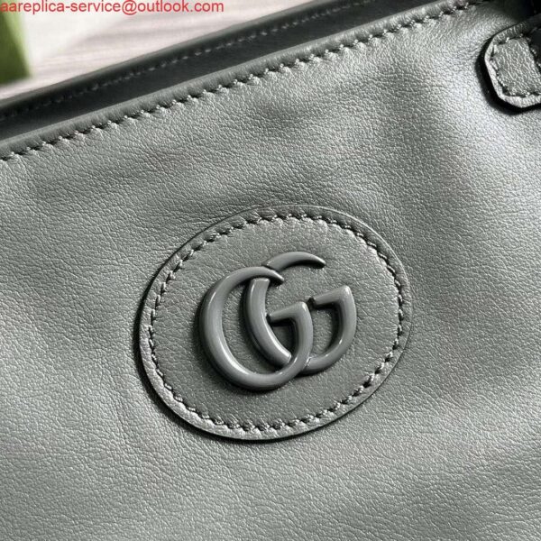 Replica Gucci 725683 Large Tote Bag With Tonal Double G Gray 6