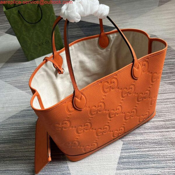 Replica Gucci 726755 Jumbo GG large tote bag Orange 9