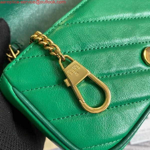 Replica Gucci GG Marmont super mini bag 574969 Green 8